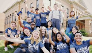 international student orientation group photo